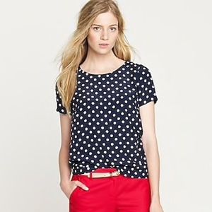 💙SALE 💙J. Crew Silk Polka Dot Tee